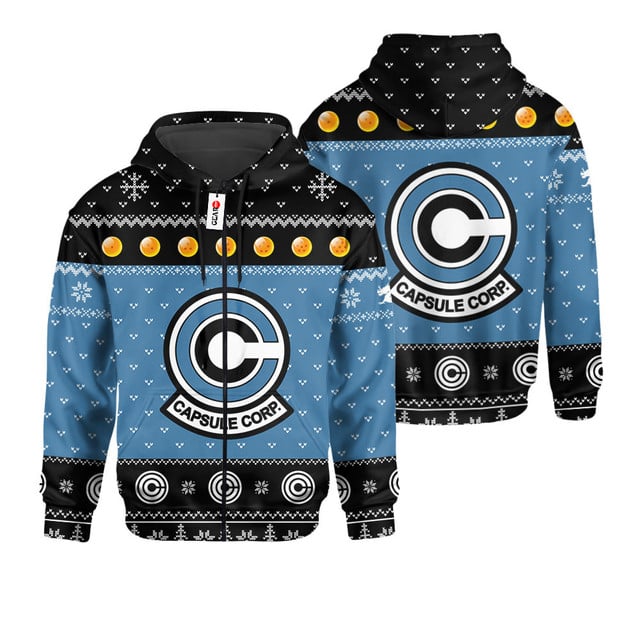 Capsule Corp Ugly Sweater Christmas Premium Outerwear