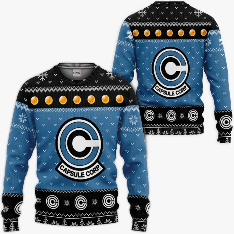 Capsule Corp Ugly Sweater Christmas Premium Outerwear