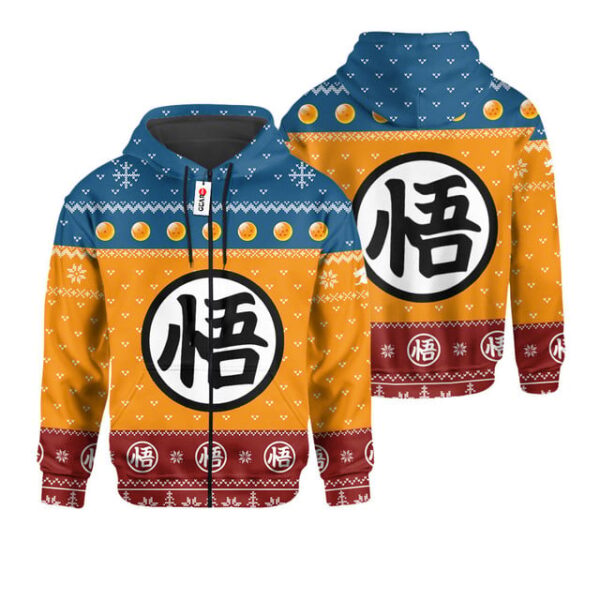 Goku Kanji Ugly Sweater Christmas Premium Outerwear