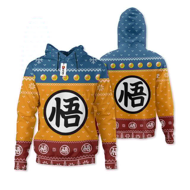 Goku Kanji Ugly Sweater Christmas Premium Outerwear