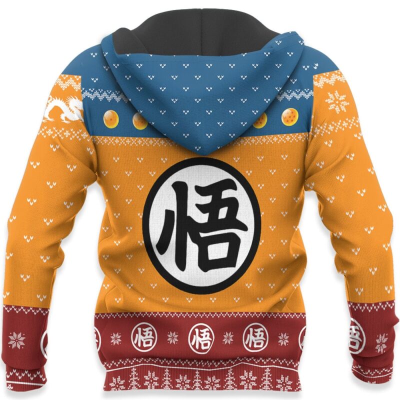 Goku Kanji Ugly Sweater Christmas Premium Outerwear