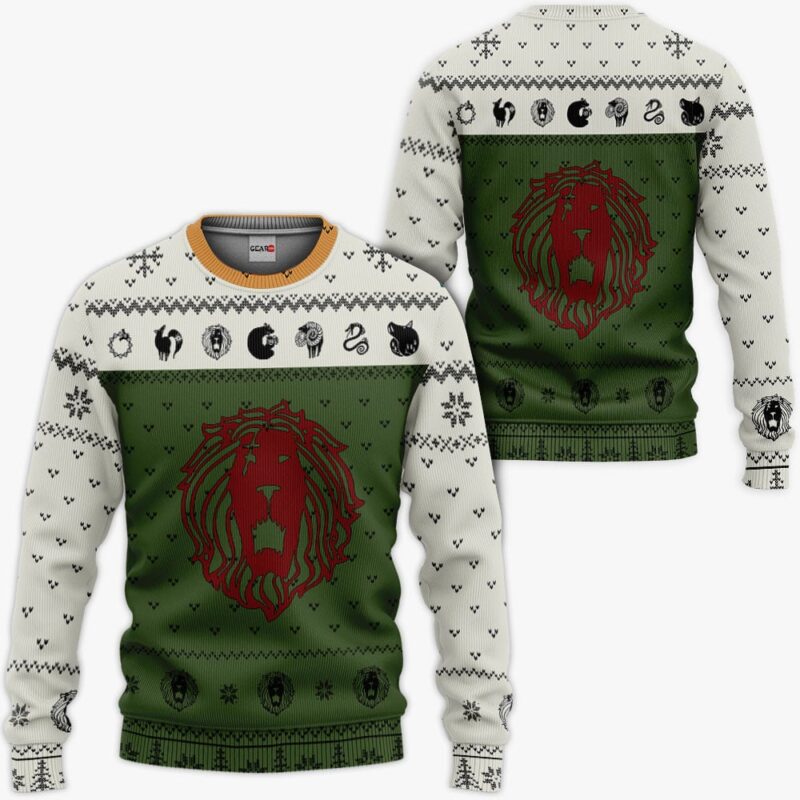Escanor Sin of Pride Ugly Sweater Christmas Premium Outerwear