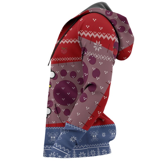 Luffy Dressrosa Arc Ugly Sweater Christmas Premium Outerwear