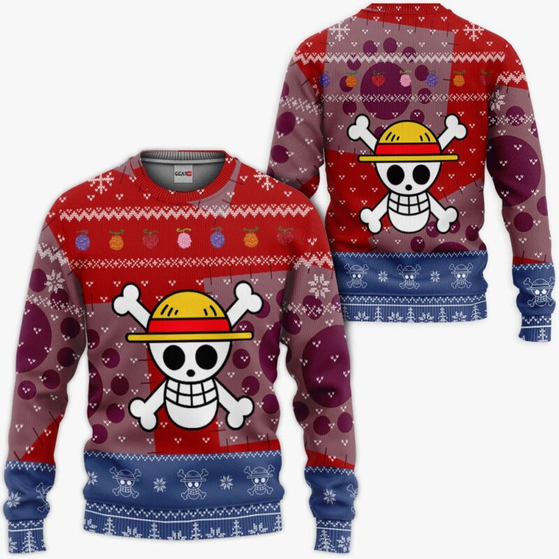 Luffy Dressrosa Arc Ugly Sweater Christmas Premium Outerwear