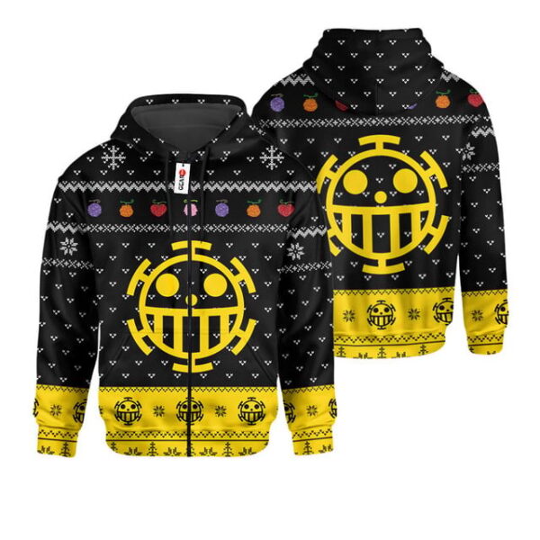 Trafalgar D Law Jolly Roger Ugly Sweater Christmas Premium Outerwear