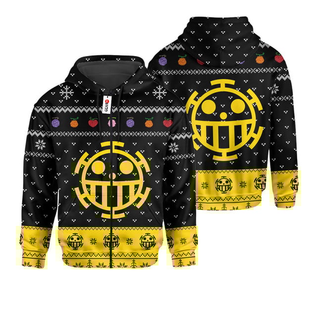 Trafalgar D Law Jolly Roger Ugly Sweater Christmas Premium Outerwear