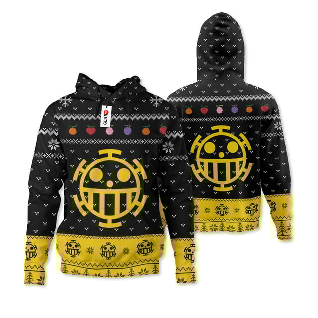 Trafalgar D Law Jolly Roger Ugly Sweater Christmas Premium Outerwear