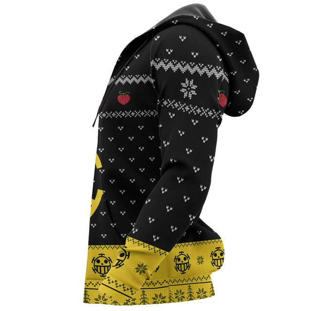 Trafalgar D Law Jolly Roger Ugly Sweater Christmas Premium Outerwear