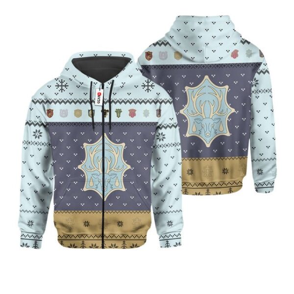 Aqua Deer Symbol Ugly Sweater Christmas Premium Outerwear