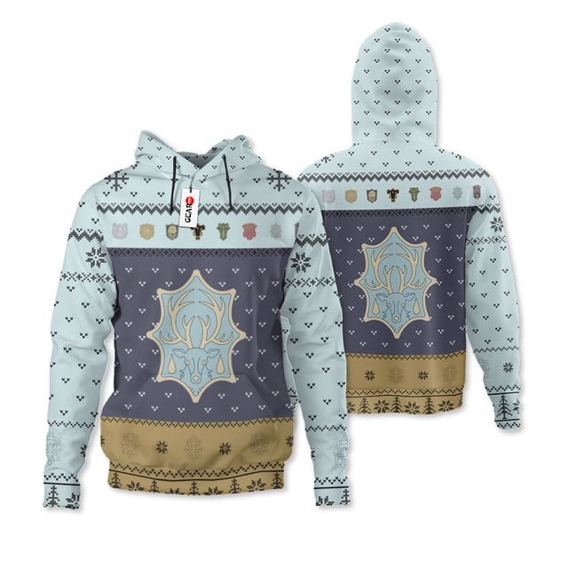 Aqua Deer Symbol Ugly Sweater Christmas Premium Outerwear