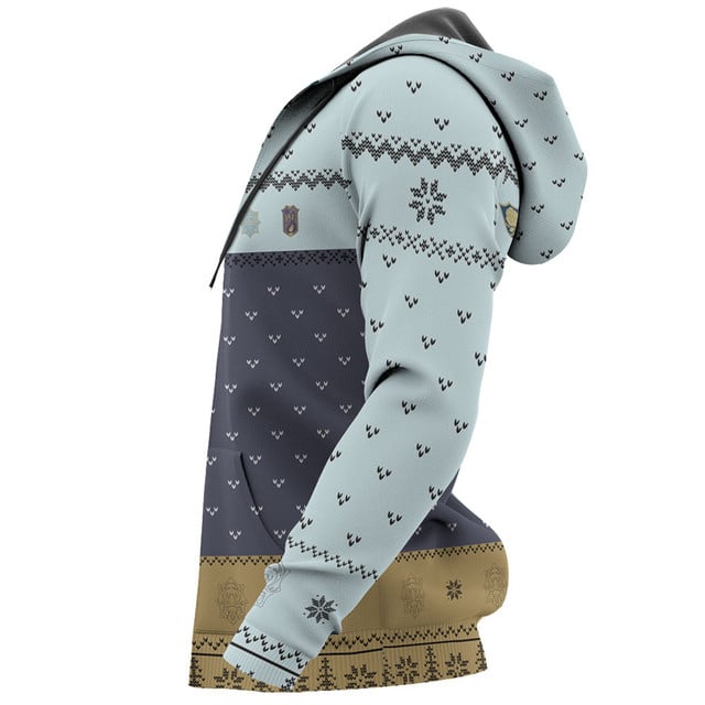 Aqua Deer Symbol Ugly Sweater Christmas Premium Outerwear