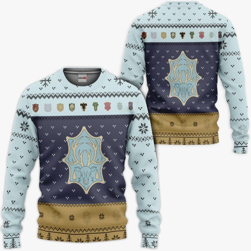 Aqua Deer Symbol Ugly Sweater Christmas Premium Outerwear
