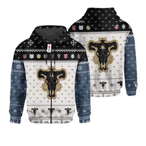 Black Bull Symbol Ugly Sweater Christmas Premium Outerwear