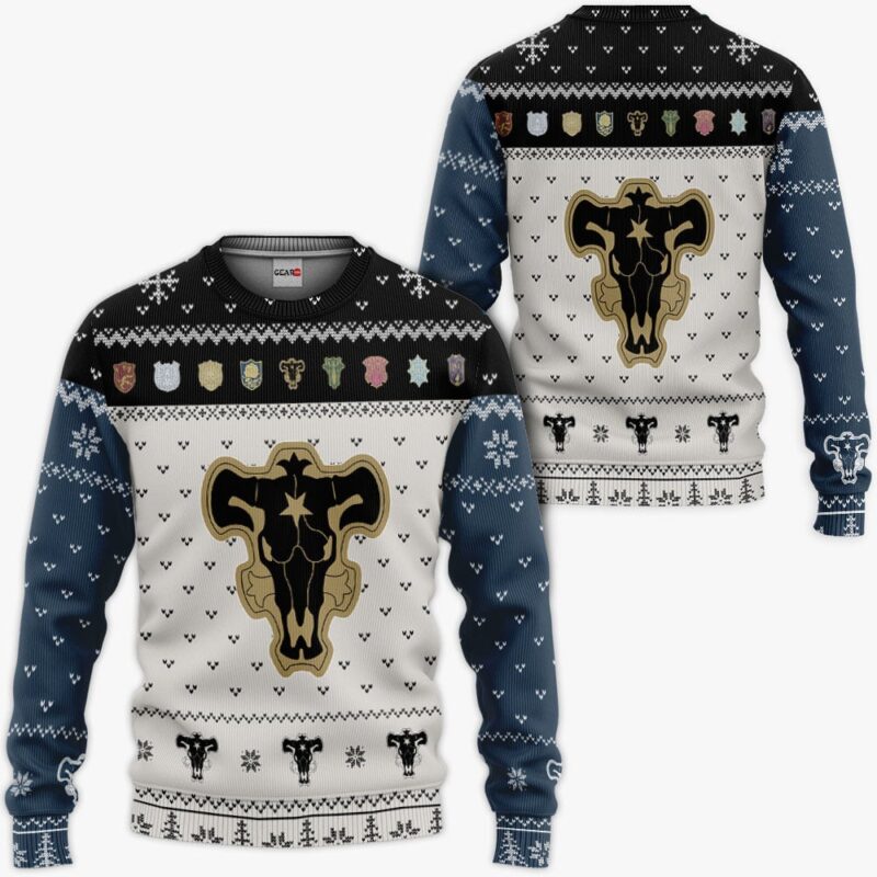 Black Bull Symbol Ugly Sweater Christmas Premium Outerwear