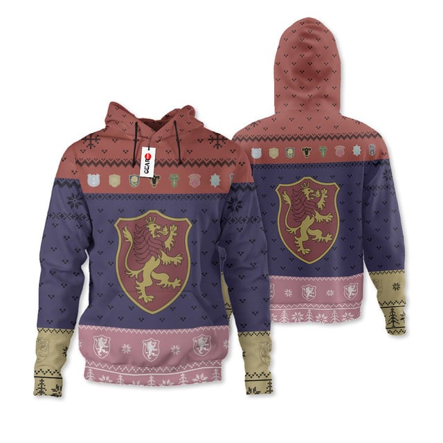 Crimson Lion Symbol Ugly Sweater Christmas Premium Outerwear