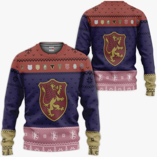 Crimson Lion Symbol Ugly Sweater Christmas Premium Outerwear
