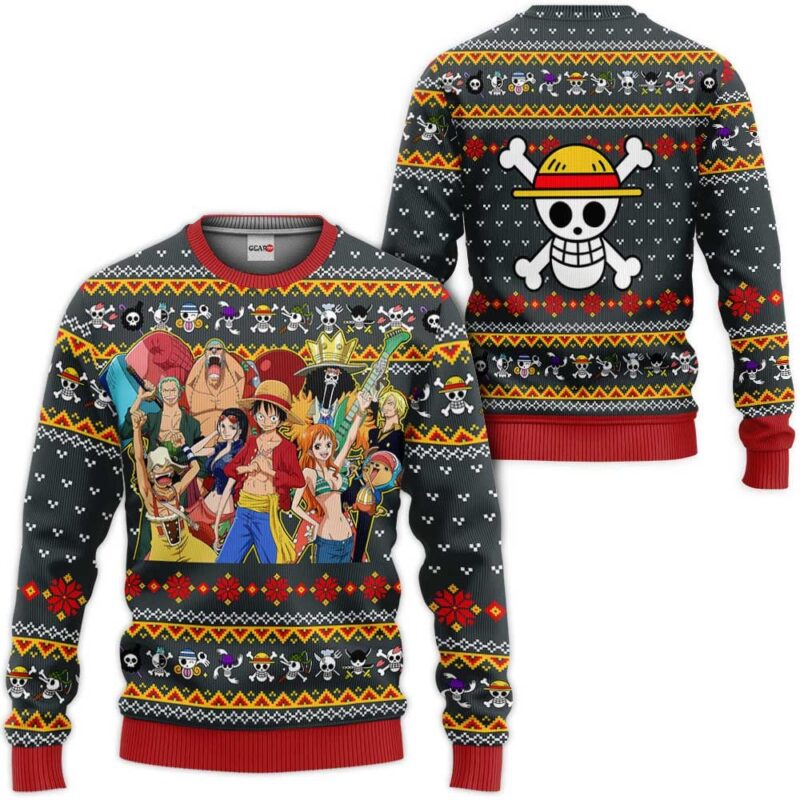 Straw Hat Pirates Ugly Sweater Christmas Premium Outerwear