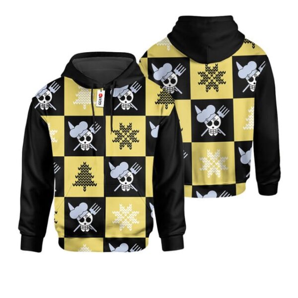 Sanji Vinsmoke Jolly Roger Ugly Sweater Christmas Premium Outerwear