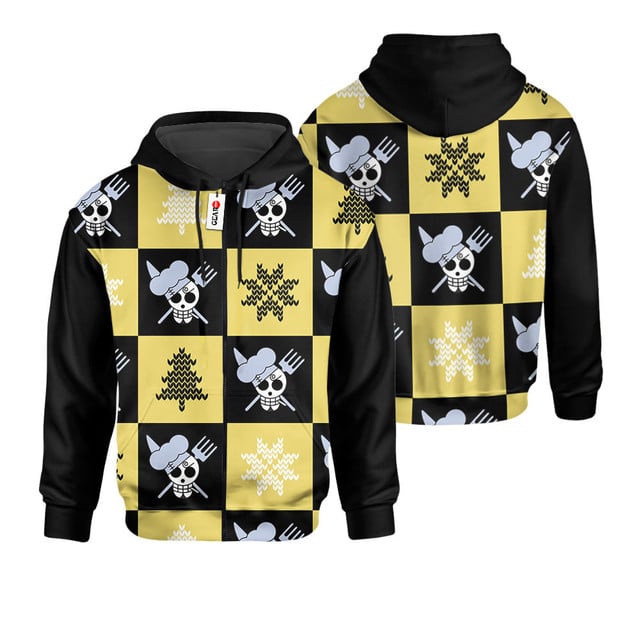 Sanji Vinsmoke Jolly Roger Ugly Sweater Christmas Premium Outerwear