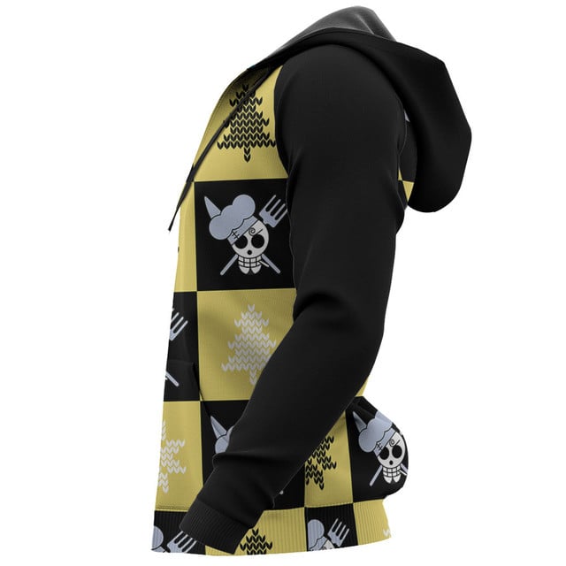 Sanji Vinsmoke Jolly Roger Ugly Sweater Christmas Premium Outerwear