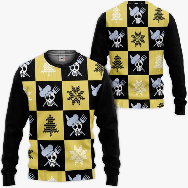 Sanji Vinsmoke Jolly Roger Ugly Sweater Christmas Premium Outerwear