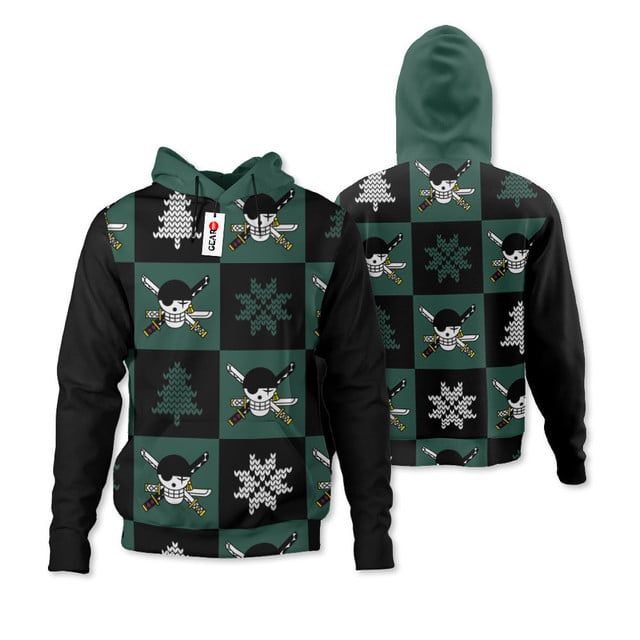 Zoro Roronoa Jolly Roger Ugly Sweater Christmas Premium Outerwear