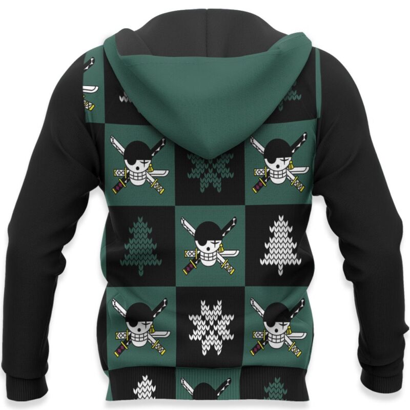 Zoro Roronoa Jolly Roger Ugly Sweater Christmas Premium Outerwear