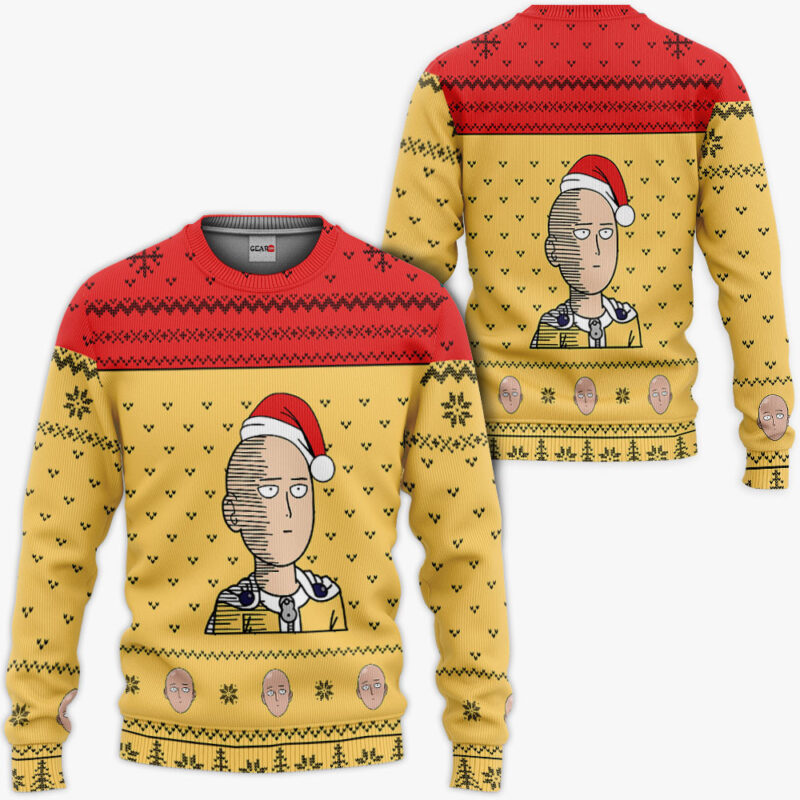 Saitama Ok Sweater Christmas Premium Outerwear Pattern Style