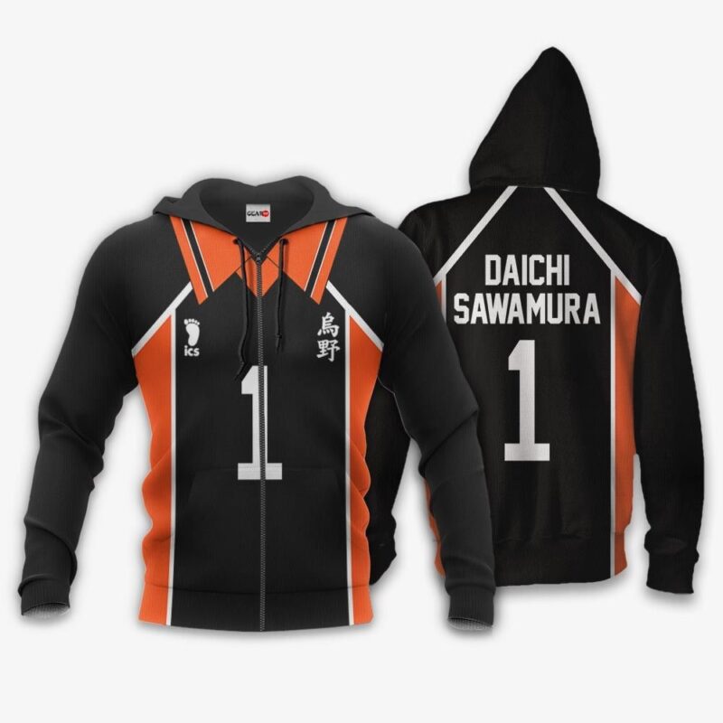 Karasuno Daichi Sawamura Uniform Premium Outerwear Num 1