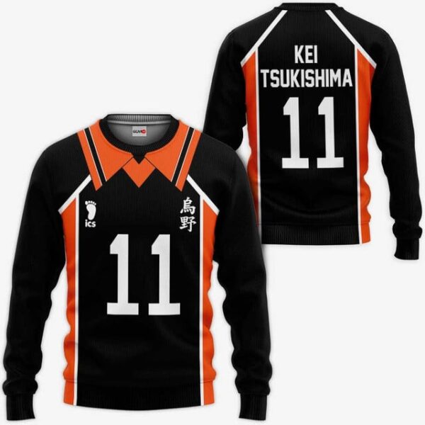 Karasuno Kei Tsukishima Uniform Premium Outerwear Num 11