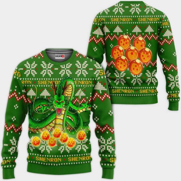 Shenron Ugly Christmas Sweater Anime