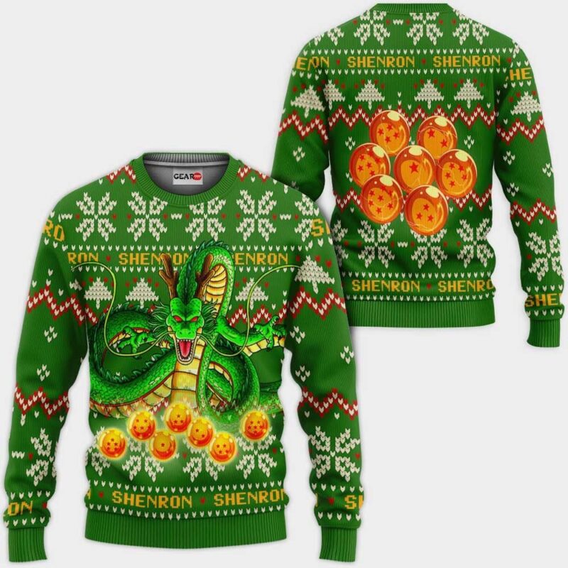 Shenron Ugly Christmas Sweater Anime