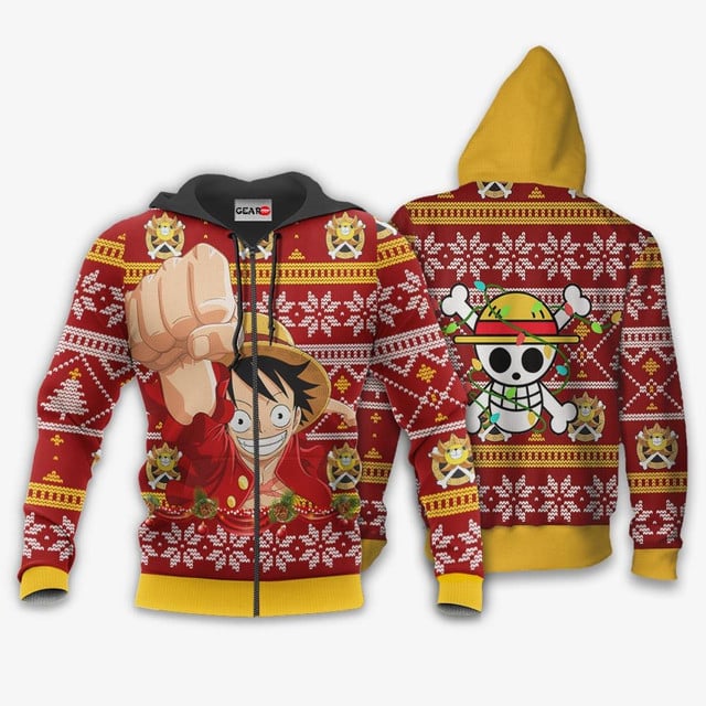 Monkey Luffy Premium Outerwear Ugly Christmas