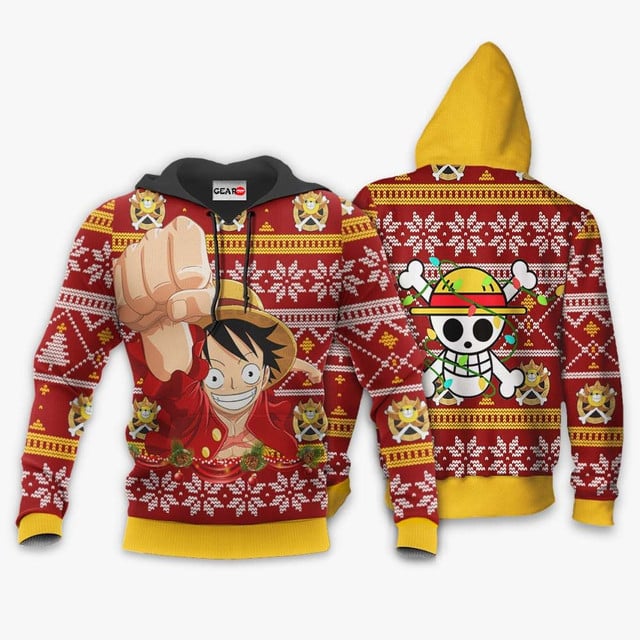 Monkey Luffy Premium Outerwear Ugly Christmas
