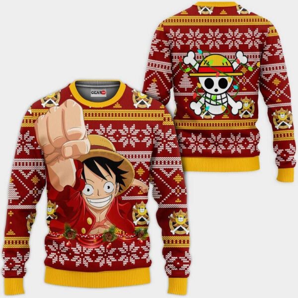 Monkey Luffy Premium Outerwear Ugly Christmas