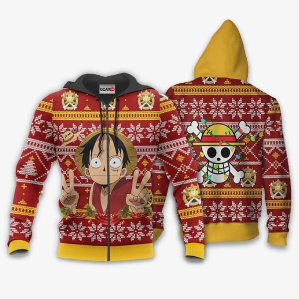 Funny Luffy Premium Outerwear Ugly Christmas