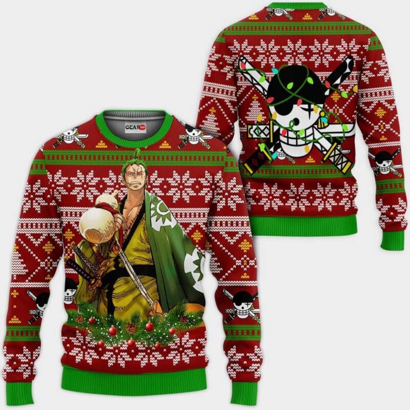 Zoro Ugly Christmas Sweater Wano Xmas Gifts