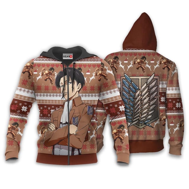 Levi Ackerman Premium Outerwear Ugly Christmas