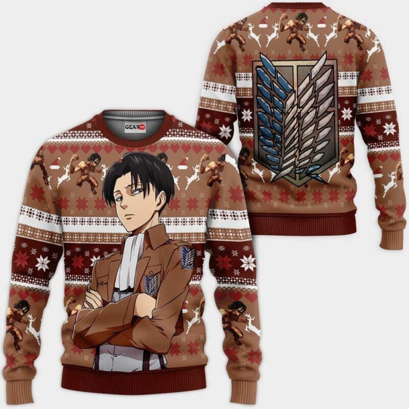 Levi Ackerman Premium Outerwear Ugly Christmas