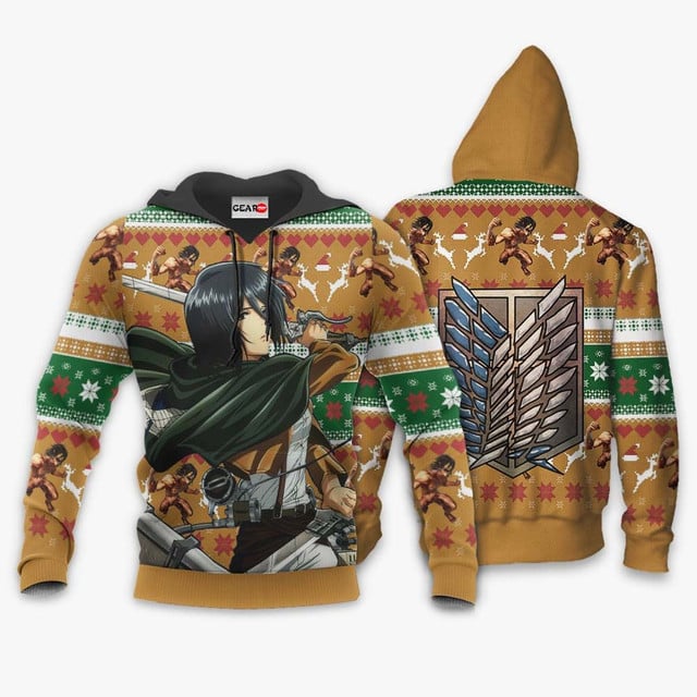 Mikasa Ackerman Premium Outerwear Ugly Christmas