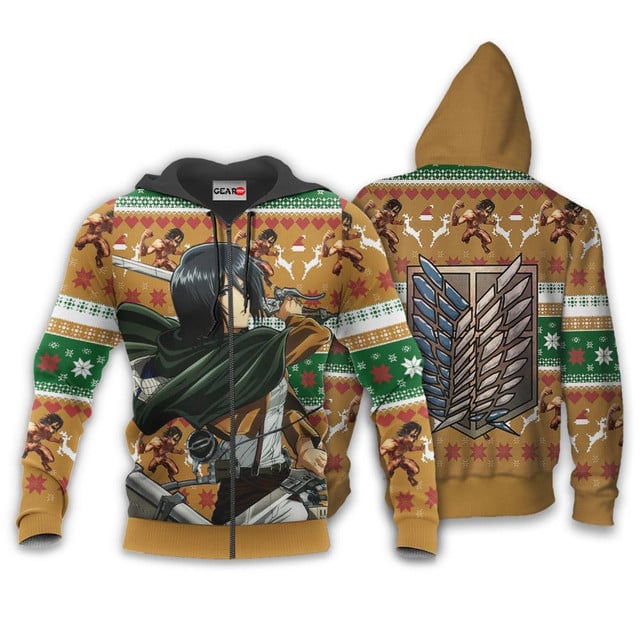 Mikasa Ackerman Premium Outerwear Ugly Christmas