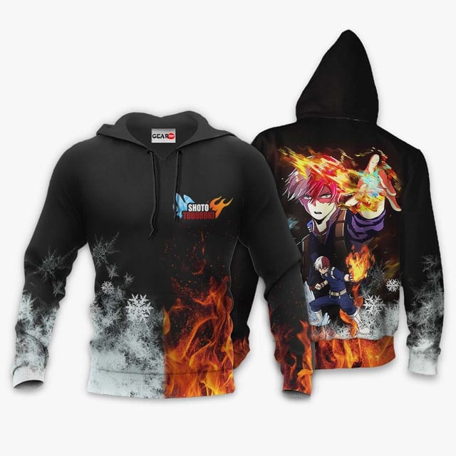 Shoto Todoroki Premium Outerwear Ice and Fire Anime