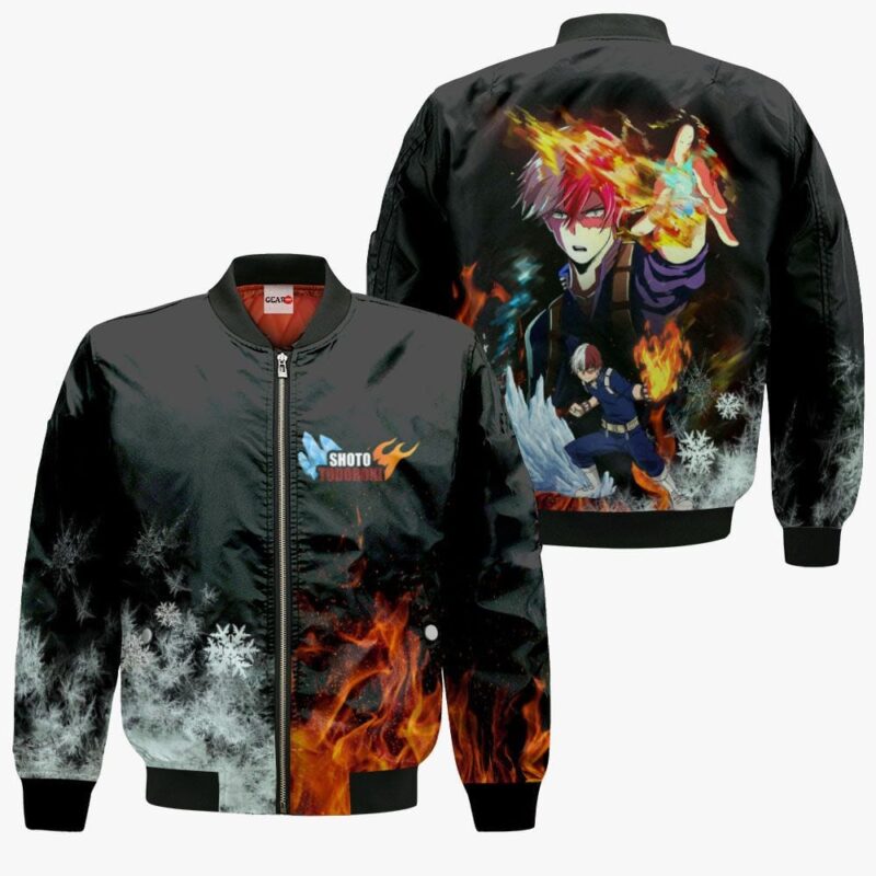 Shoto Todoroki Premium Outerwear Ice and Fire Anime