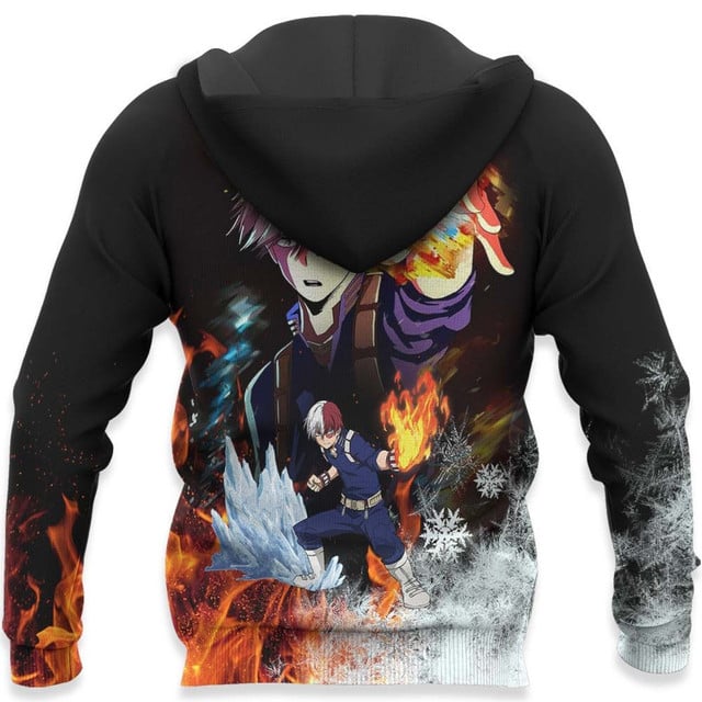 Shoto Todoroki Premium Outerwear Ice and Fire Anime