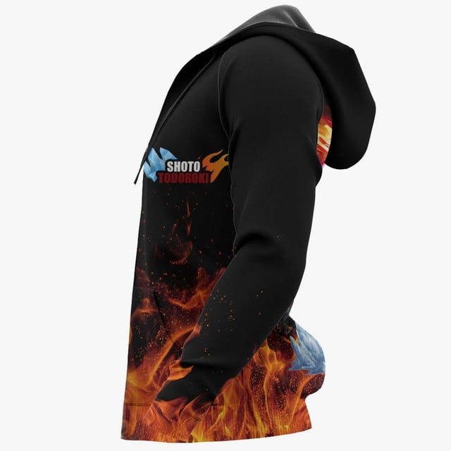 Shoto Todoroki Premium Outerwear Ice and Fire Anime