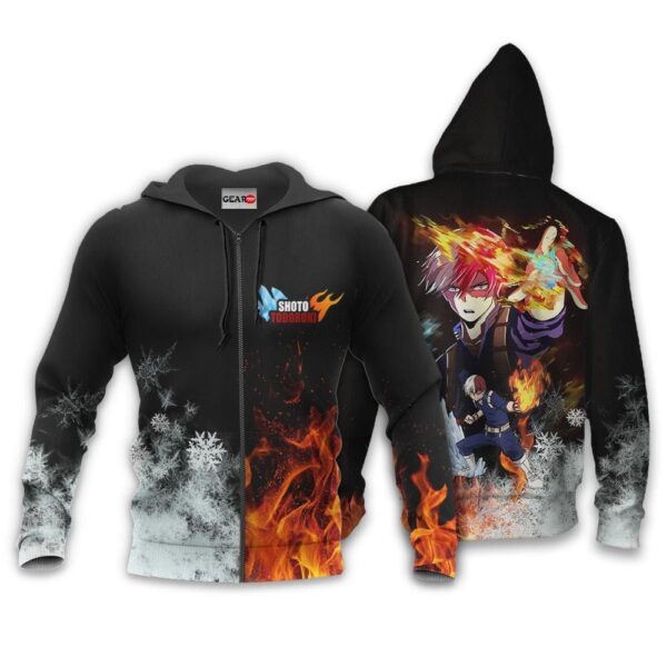 Shoto Todoroki Premium Outerwear Ice and Fire Anime