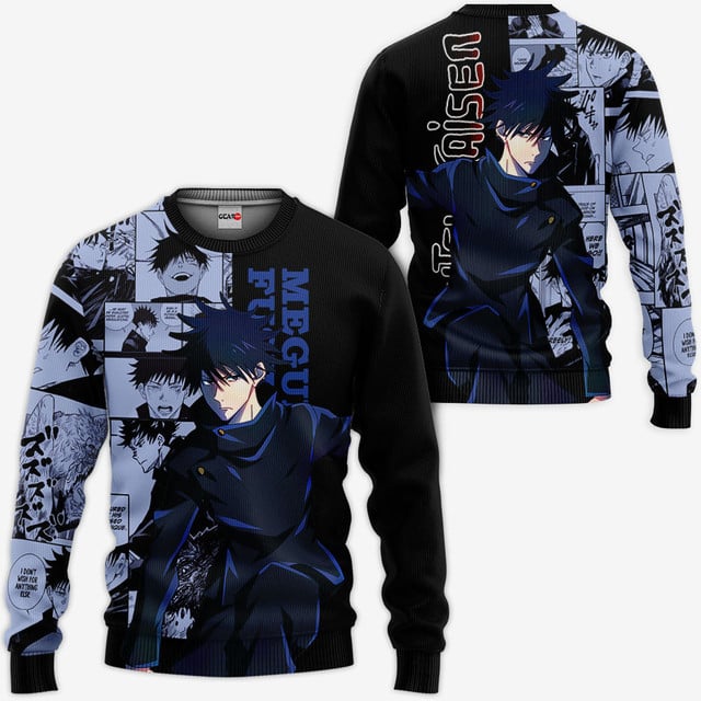 Megumi Fushiguro Premium Outerwear Manga Style Shirt