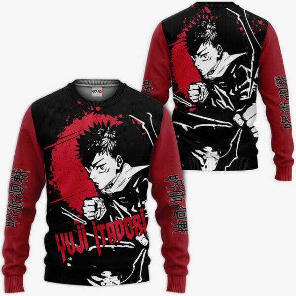 Yuji Itadori Premium Outerwear Monochrome