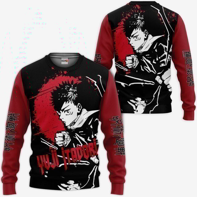 Yuji Itadori Premium Outerwear Monochrome