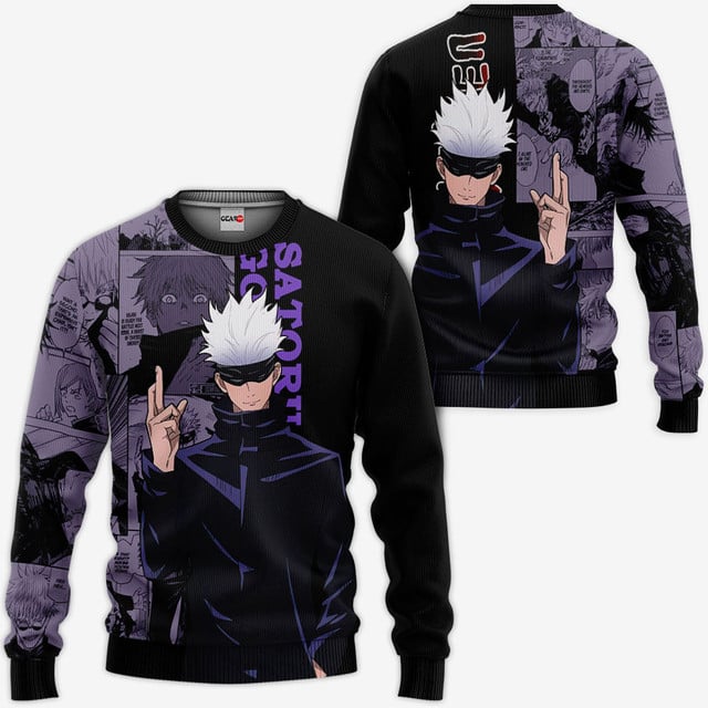 Satoru Gojo Premium Outerwear Jujutsu Kaisen Manga Style